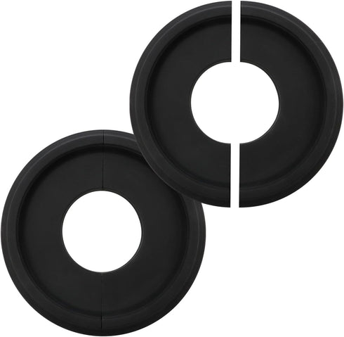 Semetall 2Pcs Black Ceiling Medallion 10 inches,Lighting PU Ceiling Medallion for Light
