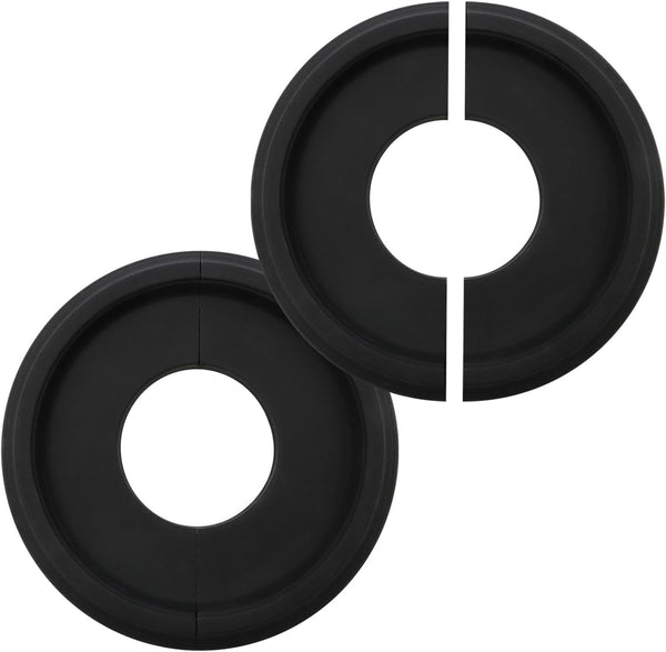 Semetall 2Pcs Black Ceiling Medallion 10 inches,Lighting PU Ceiling Medallion for Light