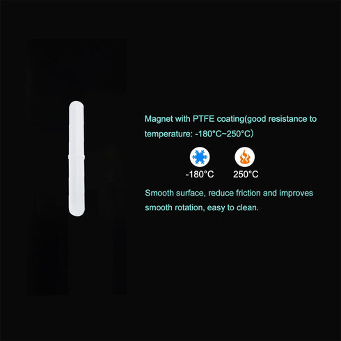 MECCANIXITY Magnetic Stirrer Mixer Stir Bar Rod 80mm x 10mm Ring Shape PTFE Coating Magnet White, 2 Pcs