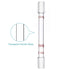 stonylab Glass 14/20 Straight Laboratory Adapter, Borosilicate Glass, 30 mm Between Two 14/20 Ground Inner Taper Joints