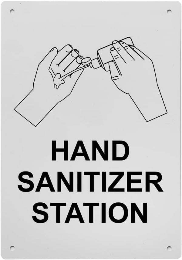 Art-Strap Hand Sanitizer Station Sign, 8.5 x 11 in" OSHA Compliant Wash Hands