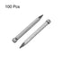 uxcell Carbon Steel Finishing Nails Hand-Drive Hardware 25mm 1-inch, Silver, 100pcs