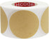 Hcode 2'' Natural Circle Price Stickers Kraft Paper Dots Labels, 500 Pieces Per Roll