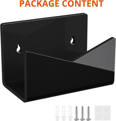 Richboom Black Acrylic Mail Holder, Envelope Holder for Desk Countertop, Letter Holder for Home Office School