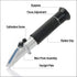 VGVGV 0-80% Brix Refractometer, Refractometer Handheld Digital Alcohol Liquor Production Homebrew Brix V/v for Spirit