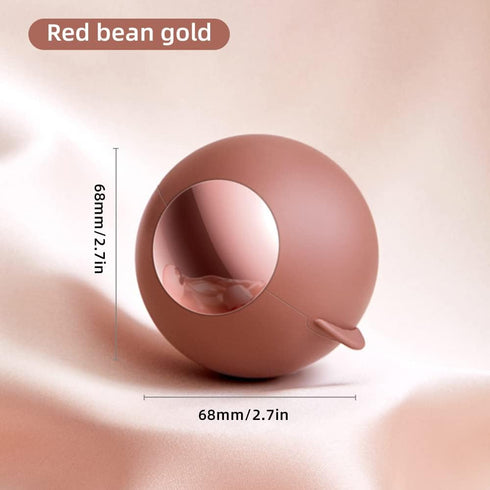Lint Roller Hair Remover Ball, Portable Diatom Mud Ball Cleaner for Clothes and Furniture (Red Bean Gold)