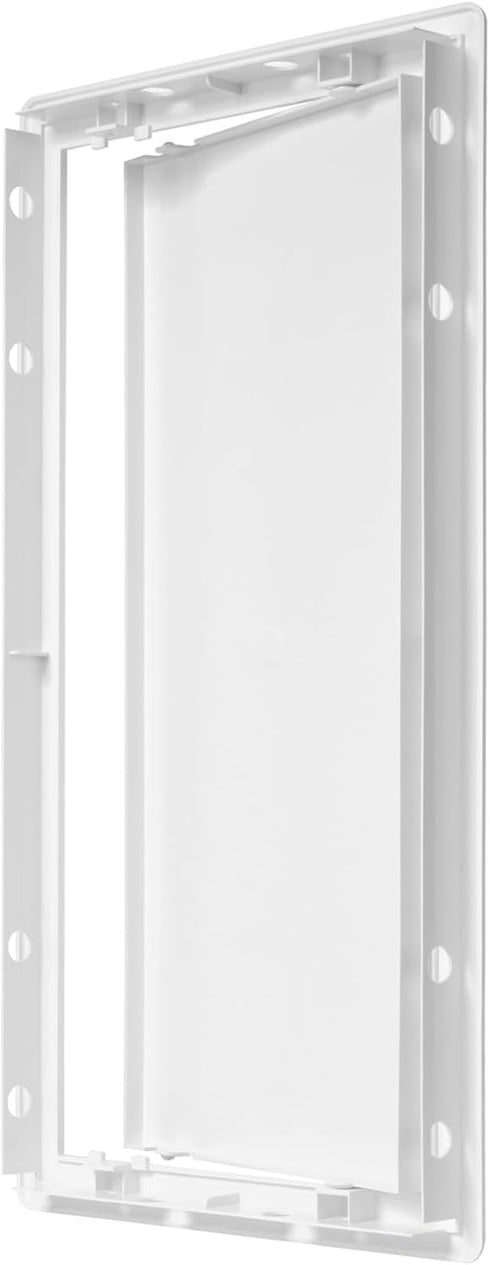 8 Inch x 16 Inch White Plastic Access Panel, Service Shaft Door for Plumbing and Electricity Access