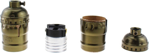 TAODAN 2PCS E26/E27 Old Style Aluminium Lampholders, Industrial Lampholder, Lamp Replacement for Floor Lamp, Table
