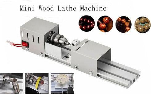 Jinegelela Professional mini Lathe Machine, Lathe Tools Woodworking Machine, Lathe Beads Polisher, CNC DIY Woodworking