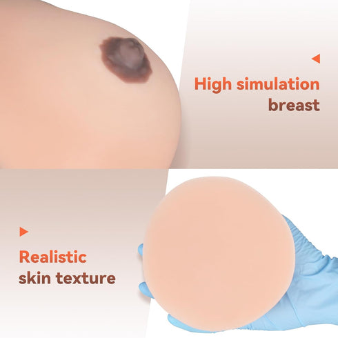 SimCoach Lactation Breast Model, Artificial Breast for Breastfeeding, Silicone Breast Model for Education, Lactating