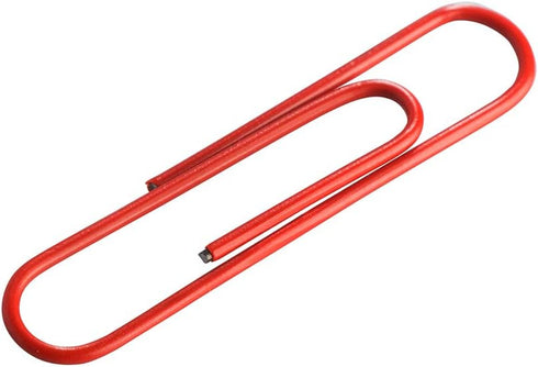 JAM PAPER Colorful Jumbo Paper Clips, Large 2 Inch, Red Paperclips, 75/Pack