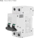 2-Pole Circuit Breaker 250V DC 2P Miniature Circuit Breaker 16A/32A/63A for Solar Panels Grid System (63A)