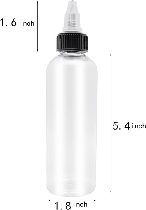 3 Pcs 6oz Dispensing Bottles, Plastic Squeeze Bottles with Twist Top Cap by XYSMZM