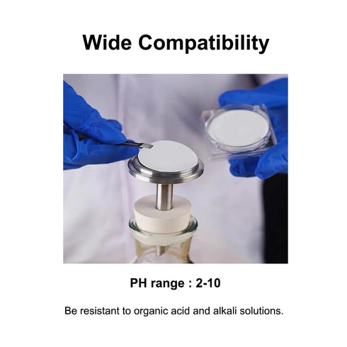 BE-TOOL 50pcs 50mm, 0.45m, PM10 Glass Fibre Microporous Filter Membrane, Diameter Aperture Air Membrane Filters for TPS