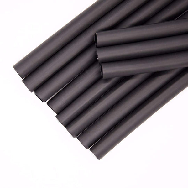 20 Ft 3/8" Dual Wall Black Heat Shrink Tubing, 20 PCS, No Wrinkle Electrical Shrink Tube for Wires, Marine Grade