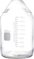 1 Piece 2000 ml 2 Liter Graduated Round Glass Bottle with GL45 Orange Polypropylene Screw Cap