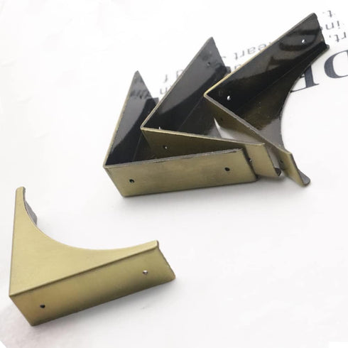Haowei 4 Pcs Metal Corner Guards for Furniture, Decorative Safety Angle Guard Edge Cover, Multifunctional Hardware