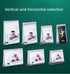 Rikyo 6 Pages-12 (Horizontal-4x6) Acrylic Sign Holder,Table Card Multi-Page Flip Display Sides,T Shape Double-Sided