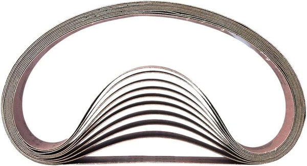 1-1/2 Inch x 30 Inch Sanding Belts, 600 Grits for Belt Sander Tool, Woodworking, Metal Polishing, 10 Pack Aluminum Oxide
