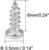 uxcell 50Pcs 2x6mm Self Tapping Screws, Phillips Pan Head Screw, 316 Stainless Steel Fasteners Bolts