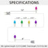 C3 50 Count 120V Easter String Lights LED Multi Color Glass Lights Easter Pastel Light ETL Certified Connectable