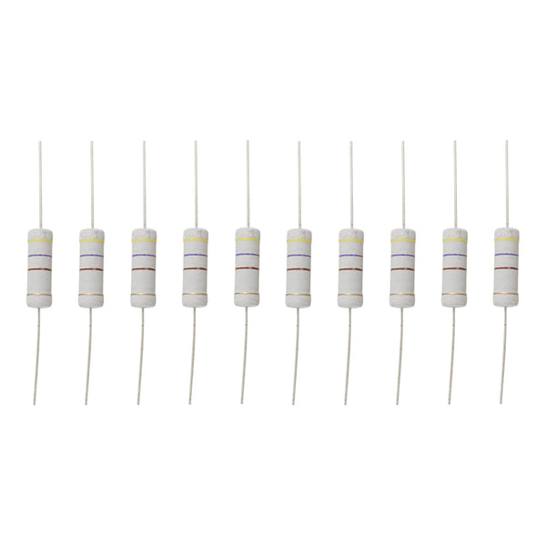 YOKIVE 10 Pcs Metal Oxide Film Resistors, 5W, 10 Ohm, Axis Lead Resistor, Great for Electric Power Equipment, Grey
