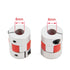 Zeberoxyz 2PCS 8mm to 8mm Aluminium Plum Flexible Shaft Coupling, 8x8mm Motor Connector for 3D Printer CNC