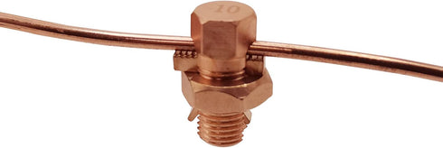 10PCS Split Bolt Connectors - Copper Grounding Wire Clamps with Heat Shrink Tube for Ground Bonding (4AWG - 10AWG)