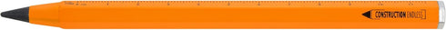 Troika Construction Endless - PEN20/NO - Multitasking pencil with sustainable endless writing tip – unbreakable, without sharpening – centimetre/inch ruler – exchangeable writing tip – neon orange by Troika