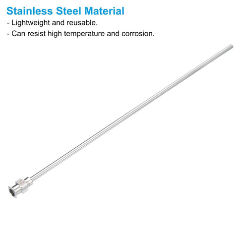 PATIKIL 12Ga x 5.9 Inch Stainless Steel Dispensing Needle Tips, 12Pcs Blunt Tips Luer Lock for Thick Glue Ink Lab