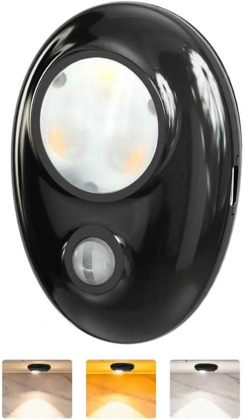 500mAh Rechargeable Pebble Night Lights Motion Sensor Light - 3 Color Changing,