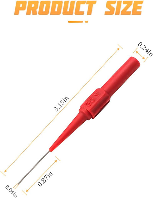 2PCS Insulation Wire Piercing Probes, Back Probes Non-Destructive Pin, Bendable Wire Piercing Needle, Automotive Diagnostic Test Repair Tools for Car Electrical and Multimeter Testing by AICEL