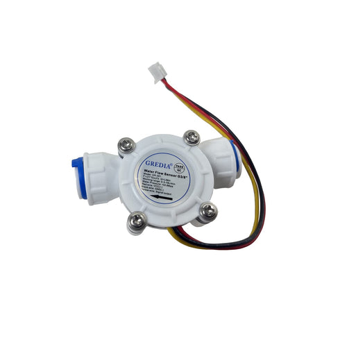 3/8" Quick Connect Water Flow Sensor - Food-Grade Switch Hall Effect Flowmeter Fluid Meter Counter 0.3-10L/min