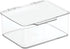 mDesign Small Plastic Home Office Storage Organizer Box with Hinged Lid for Desktops - Holds Pens, Pencils, Sticky