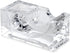 Huang Acrylic Clear Block Tape Dispenser - Modern Design, Crystal Clear for Home or Office