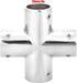 Stainless Steel 4 Way Pipe Fittings, 25mm 1 Inch 90 Degree Hardware Accessories, 4 Way Corner Pipe Fittings