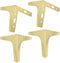 DONFAMDS 4pcs Metal Furniture Legs for Coffee Table and Cabinet 13cm Gold Triangle
