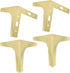 DONFAMDS 4pcs Metal Furniture Legs for Coffee Table and Cabinet 13cm Gold Triangle