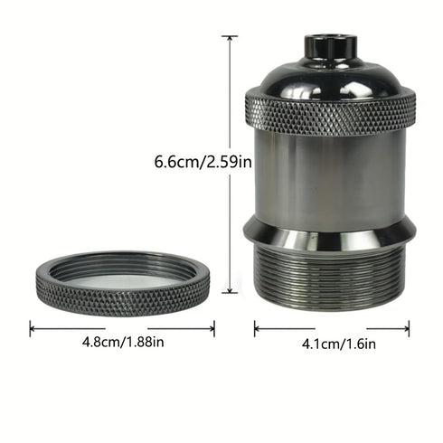 Hisxus E26 E27 600 6 Packs Edison Vintage Lamp Socket, Pendant Lamp Holder, Light Sockets Replacement, Antique Look