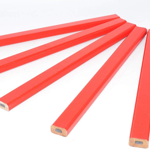 Gegong 72Pcs Carpenter Pencils, 7 Inch Octagonal Red Hard Black Lead, Woodworking Marking Tool