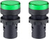 uxcell 2Pcs Green Indicator Light AC/DC 110V, 22mm Panel Mount for Electrical Control Panel, HVAC, DIY Projects