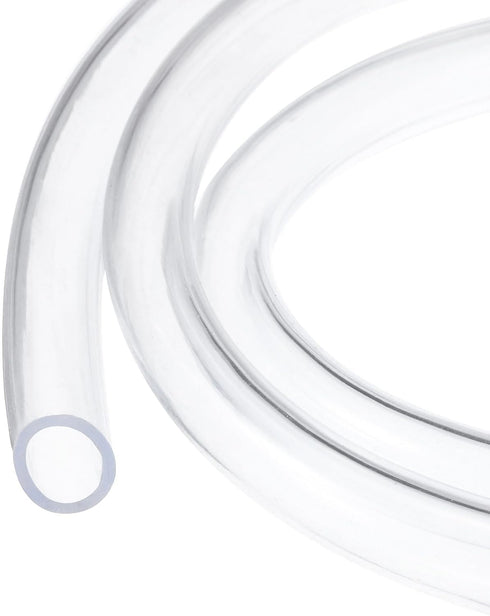 3/8" x 1/2" Clear Plastic PVC Tubing 10ft, Flexible Hybrid Vinyl Tube for Garden Irrigation, Fish Tank