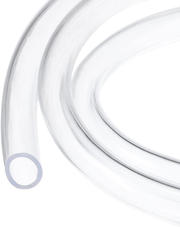 3/8" x 1/2" Clear Plastic PVC Tubing 10ft, Flexible Hybrid Vinyl Tube for Garden Irrigation, Fish Tank