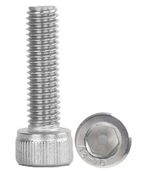 M3 x 20mm Socket Head Cap Screw, Full Thread, 304 Stainless Steel Hex Socket Cap Bolts, 100pcs
