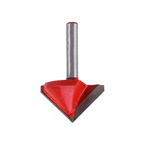 4 Piece 90 Degree V Groove Router Bits, 1/4 Inch Shank, Carbide Tipped for Woodworking Chamfer