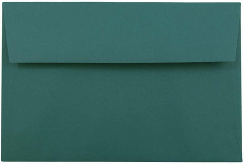 JAM PAPER A9 Premium Invitation Envelopes | 5 3/4 x 8 3/4 | Teal Green | 50/Pack