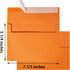 Wishop 100 Pack Orange A7 Envelopes Self-Adhesive 5x7 Envelopes for Invitations, 5x7 Greeting Cards (Dark Orange, 5.24 x 7.21 Inches) by Wishop