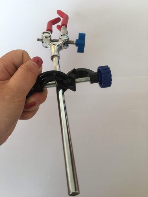 Lab Clamp 3 Prong Finger with Lab Stand Clamp Holder Boss Head