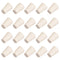 uxcell White Tapered Solid Rubber Stopper, Lab Tube Stopper Size 000, 20Pcs