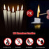 Houdlee 24 Pcs Flameless LED Taper Candle Battery Operated Flickering LED Candle with Warm Light for Church